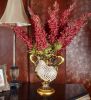 Old World Rose Crystal Vase