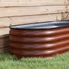 Outsunny 5' x 2' x 1.4' Galvanized Raised Garden Bed Kit, Outdoor Metal Elevated Planter Box with Safety Edging, Easy DIY Stock Tank for Growing Flowe